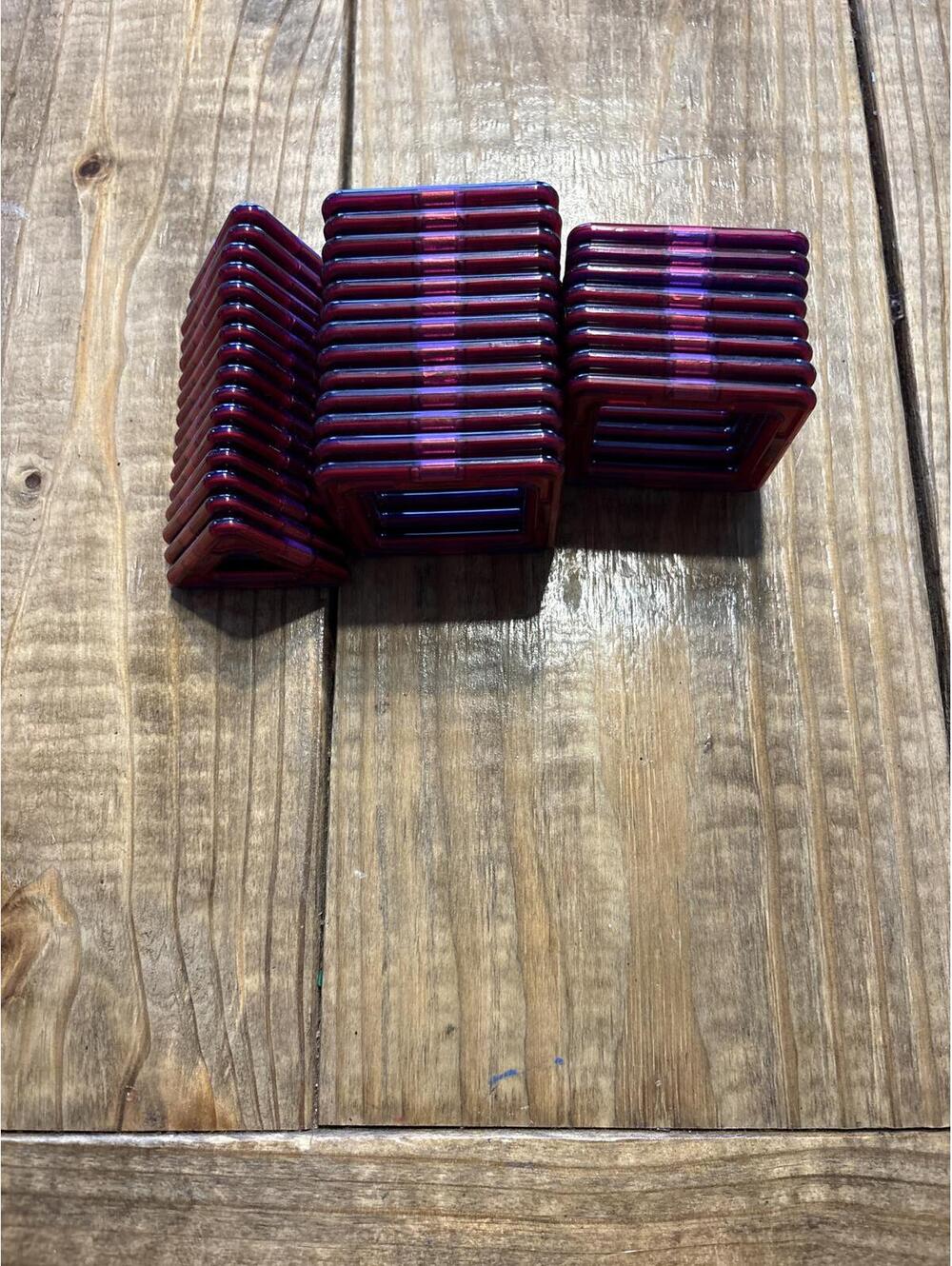 Magformers Magnetic Building Blocks Set - Red and Purple, Geometric Shapes 37